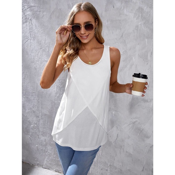 Maternity Lift Up Nursing Tank Top - Picture 3 of 11